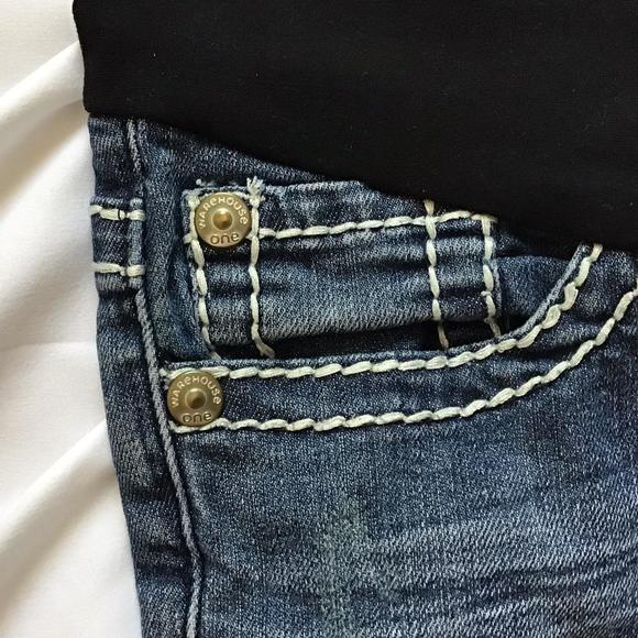 🔴𝗕𝗢𝗚𝗢🔴b-unit warehouse one size 28 maternity jeans - Picture 2 of 16